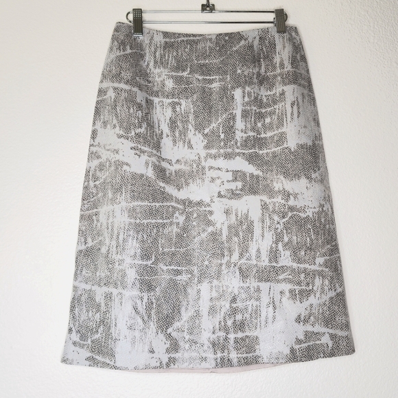 Vintage Leather Snake Print Knee Length Pencil Skirt 6 - Picture 1 of 5